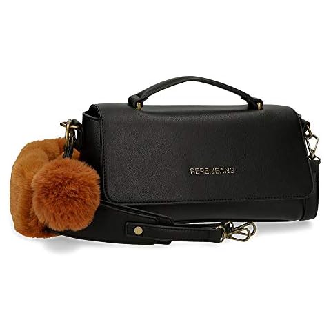 Pepe Jeans Annie Bandolera con Solapa Negro Cover