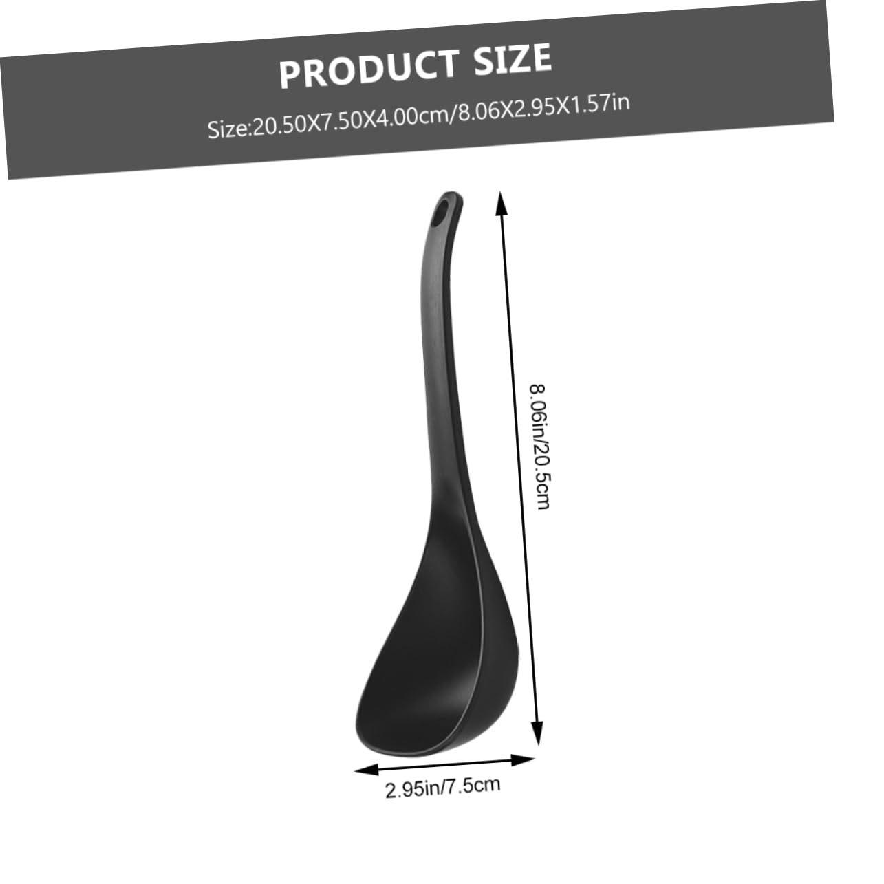 FUNOMOCYA 3pcs Rice Spoon Ramen Soup Spoon Cookware Scoops Long Porridge Spoons Japanese Spoon Japanese Long Handle Spoons Asian Soup Spoons Asian Spoons Japanese Soup Spoon The Pet Black