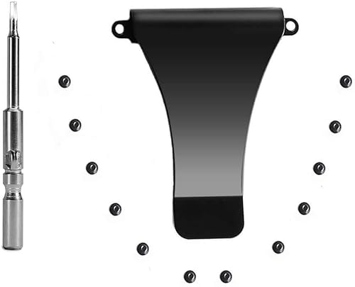 UpLook Tornillos de repuesto para billetera, clip de metal para kit de reparación de cartera de metal RFID (negro - juego básico)