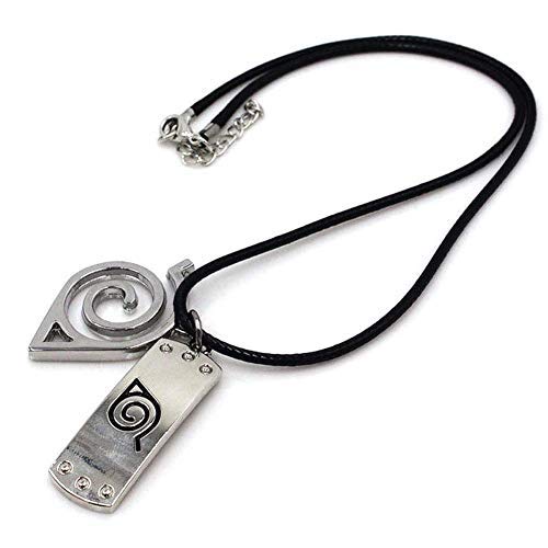 Collar Naruto con colgantes de placa frontal