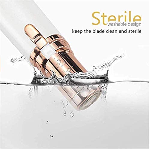 LA Beauty™ Removedor de vello facial para mujeres, afeitadora sin dolor, melocotón fuzz, barbilla, depilación del labio superior con luz LED, batería incluida 4