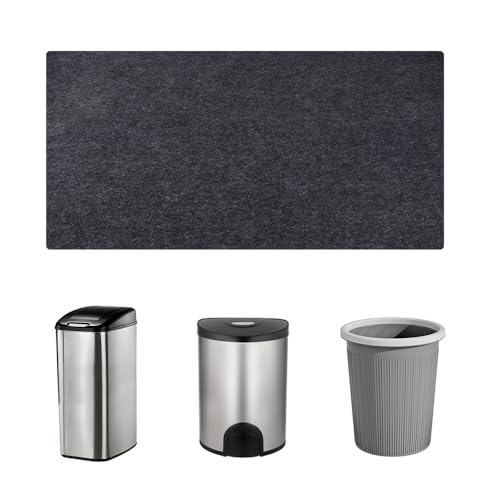 Image of Premium Trash Can Mat - Durable, Non-Slip, Absorbent Material,Waterproof Floor Protector for Kitchen, Bathroom, and Outdoor Use(24inx20in)