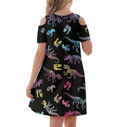 Beauty Collector Girls Summer Dress Sling Cold Shoulder Elegant Sundress2