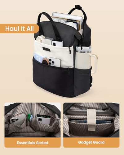 LOVEVOOK Laptop Backpack for Women, 15.6 Inch Teacher Backpack for Work Travel for School College Bookbag for Teen Girls Waterproof Computer Bag Purse Nurse Business の商品画像 2