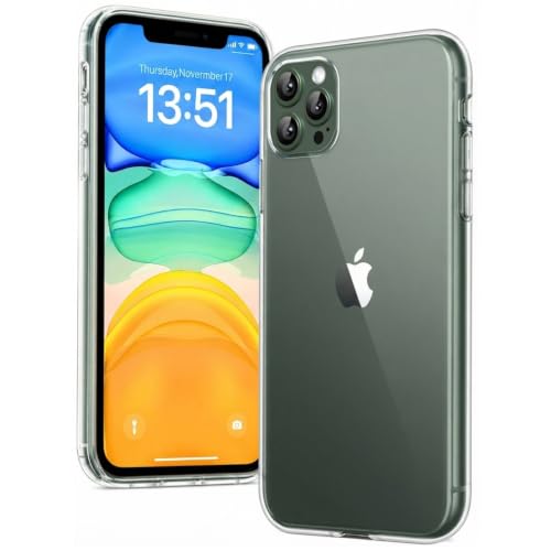 Image of DIZORO Crystal Clear Compatible with iPhone 11 Pro Max Case with Anti-Yellow Shockproof Transparent Cover