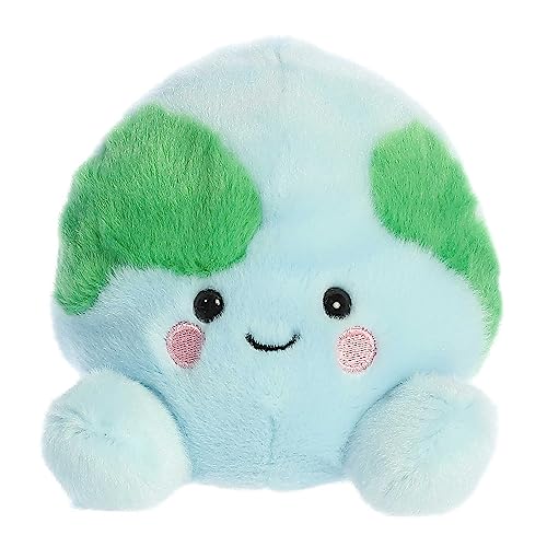 Aurora Adorable Palm Pals Eve Earth Stuffed Animal - Fun Collectible Plush for Kids and Adult Collectors - Perfect for Decorating Rooms and Birthday Gifts - Blue 4.5 Inches