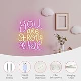 You Are Strong As Here Pink And Red