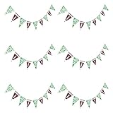BESPORTBLE 6 Stück American Football Party Dekorationsset Papier Fußballbanner mit Dreieckiger Girlande Sportliche Kindergeburtstags und Babyparty Deko