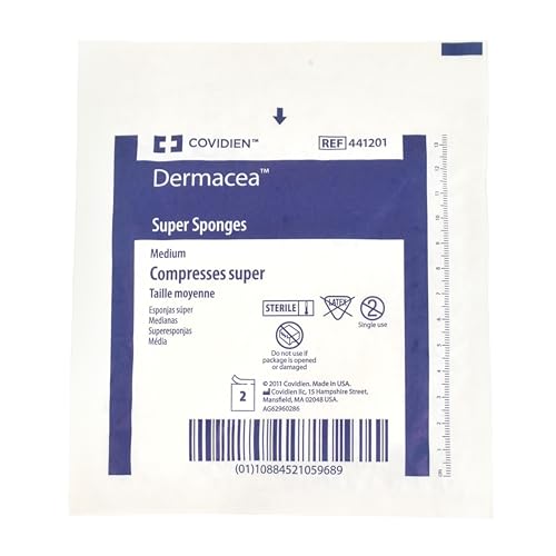 Cardinal Health Dermacea Woven Super Fluff Gauze Sponge, Mediano, Estéril, 6 x 6.75 pulgadas, Caja de 480 miniatura 2