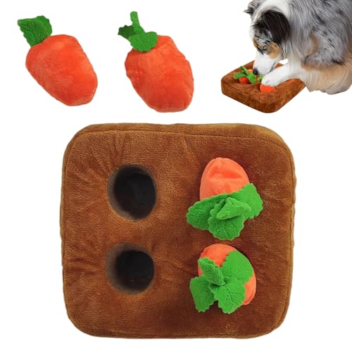 Alfombrilla para olfatear para cachorros, 150 g, juguete de zanahoria para perros pequeños, manta de alimentación interactiva suave, almohadilla de rompecabezas enriquecedora, equipo de trabajo nasal