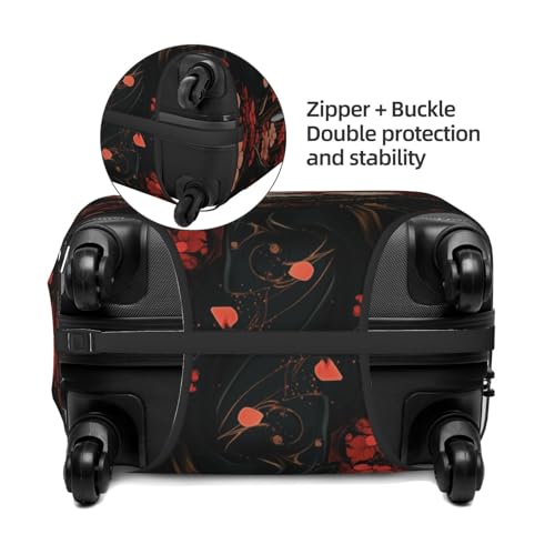 Red Panda Fantasy Aesthetic Elastic Travel Luggage Covers Dustproof Scratch-Resistant Suitcase Protector Fit 22-24 Inch2