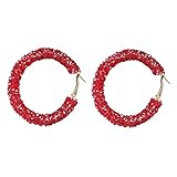 Federmäppchen, Stanzwerkzeug, Schmuck, vergoldet, Strass, Ohrstecker, für Frauen, Mädchen, Schmuck, kompatibel mit Bohrmaschine, Werkzeug, Federmäppchen, Draht (Rot, Einheitsgröße)