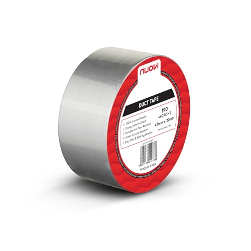 Image of Duct Tape | 20meter Length X 48mm Width | 190Micron High Strength Self-Adhesive Tape for Strong Hold | Multi Purpose Strong, Waterproof Tape for Industrial & Personal Use