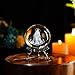 ZEERSHEE 60mm The Blessed Virgin Mary Crystal Ball 3D Laser Etched Our Lady of Guadalupe Glass Sphere Statue Mother Mary Christian Catholic Religious Easter Gifts