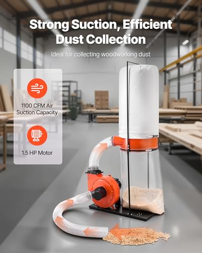 VEVOR 1100 CFM 1.5HP Dust Collector
