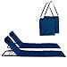 Pincho Esterilla de Playa Plegable con Respaldo Ajustable – Tumbona Portátil Ligera para Camping, Jardín y Piscina – Alfombra de Playa con Respaldo Ergonómico y Fácil Transporte (Marino)