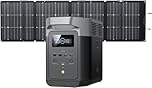 EF ECOFLOW Portable Power Station DELTA 2 with 220W Solar Panel, 1024Wh LiFePO4 Battery, Fast Charging, Use as a Solar Generator(Solar Panel Optional) for Home Backup Power, Camping & RVs
