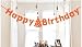 Orange "Happy Birthday" Paper Banner for Party Decorations