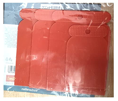 Karosserie-Spachtelsatz 4-teilig flexibler Kunststoff, schont den Untergrund Merox Cover