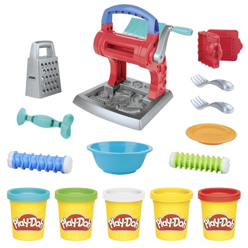 Play-Doh Kitchen Creations Noodle Party Playset for Kids 3 Years and Up with 5 Non-Toxic Colors, Multicolor