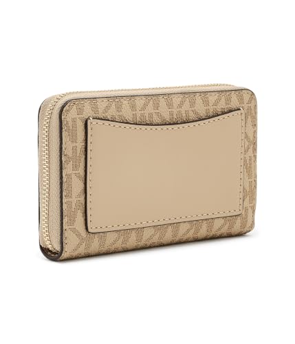 Image of Michael Kors, Womens, Jet Set Small Zip Around Card Case, Khaki, One Size
