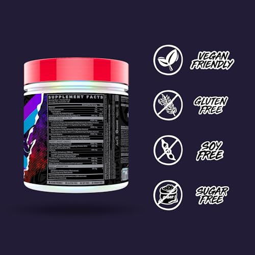 Image of GHOST Legend All Out Pre-Workout Powder, Blue Raspberry - 20 Servings - Pre-Workout Supplement for Men & Women - Energy & Pumps - Caffeine, Citrulline, Beta Alanine, Betaine, NO3-T - Sugar Free