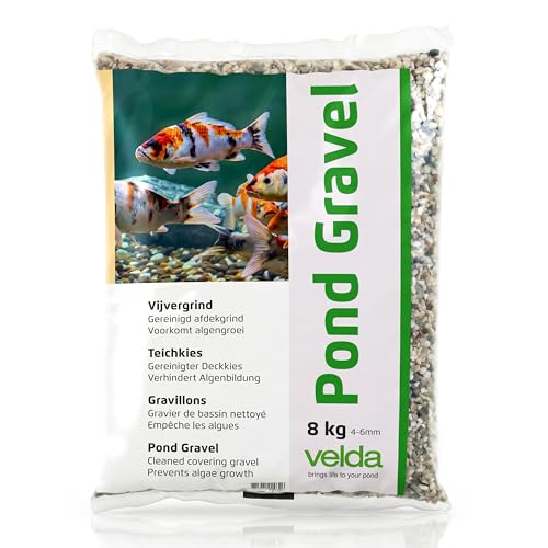 Velda Pond Gravel 4/6mm 8kg - Aquatic Gravel for Outdoor Ponds & Plants - Decorative Pond Gravel for Garden & Water Features