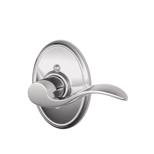 Image of SCHLAGE Accent Lever with Wakefield Trim Non-Turning Lock in Bright Chrome - Right Handed