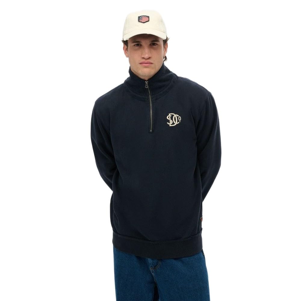 Superdry Men's Blue Athletic Half Zip Sweater M
