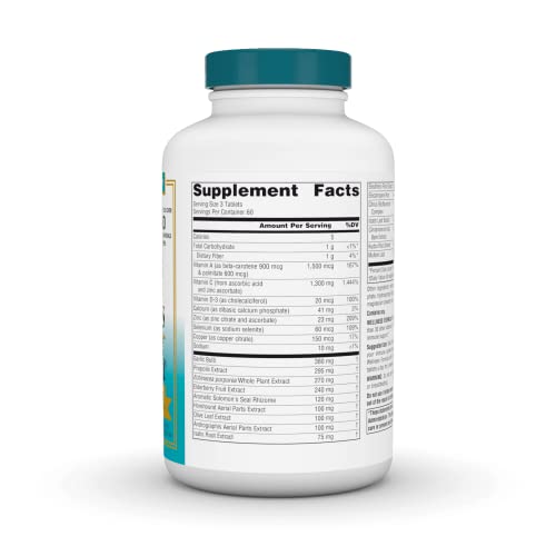 Source Naturals Wellness Formula Bio-Aligned Vitamins & Herbal Defense - Immune System Support Supplement & Immunity Booster* - 180 Tablets #TOP1