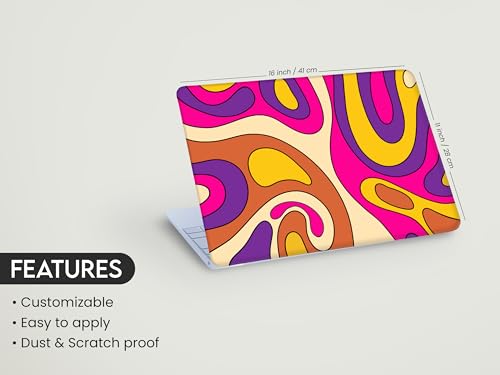 Image of NoWorries Laptop Skin Sticker for All Laptop Upto 15.6inches - Graffiti Theme Laptop Stickers (Gray Back Skin) HD Resolution (Dustproof & Scratch Proof Skin)