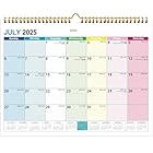 Povee Wall Calendar 2025-2026 Academic Year, Family Monthly Calendar Canada Francais for Wall Fridge, 18 Months Daily Planner from July 2025 to December 2026, 11.8" x 8.6"