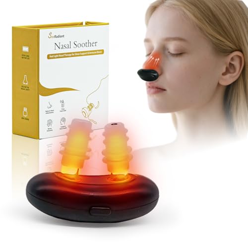 Red Light Nasal Therapy Device – 650nm LED Light for Nasal Relief, Soft Silicone, Portable Design for Daily Use