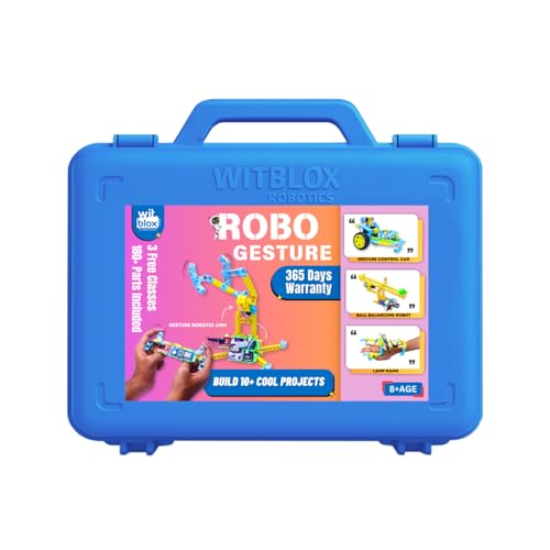 WitBlox DIY Robotics Kit for Kids Robo Gesture Sensor Modular Kit, Hand Controlled Gesture Sensing RC Car & Robotic Arm, STEM Educational Toy for Ages 8 Years + with 1 Year WTY & Free 3 Live Classes