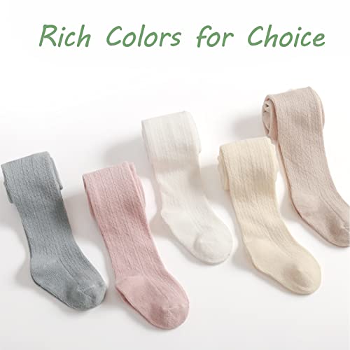 Actlati Baby Girl Cotton Tights Thin Hollowed Summer Mesh Lace Pantyhose Pants 3 Pairs Toddler Footed Legging Stockings 1-6T #TOP6