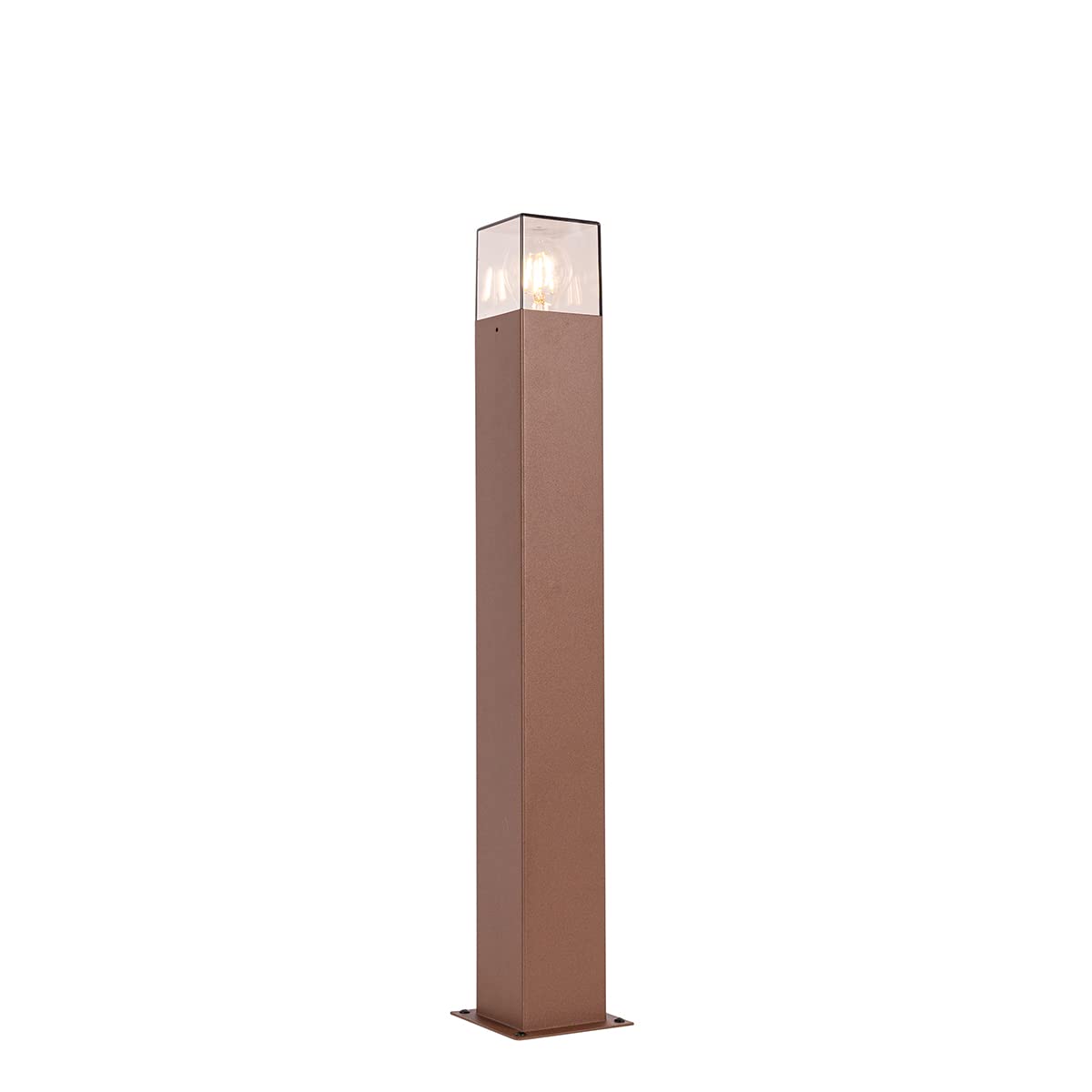 Qazqa denmark - Palo da giardino Industriale - 1 luce - L 12 cm - Ruggine - Industriale - Illuminazione esterna