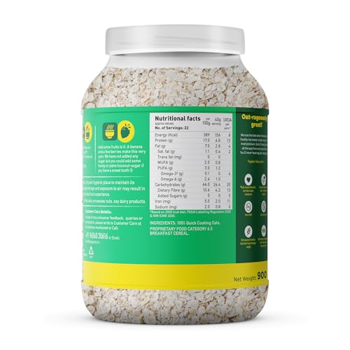 Image of Yogabar Steel Cut Oats 1.5 Kg|Buy 1 + 1 Free|Healthy Protein Breakfast Oatmeal|Premium & Gluten Free Oats|100% Whole Grain, Non Gmo|High In Iron & Fibre|1.5 Kg Pack Of 2|Plain|1 Count