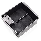 Gettimore Aufbewahrungsbox für die Mittelarmlehne für Isuzu D-Max MU-X 2015–2017, schwarzer ABS-Innen-Organizer mit direkter Installation