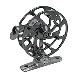 Generic フィッシングリール 頑丈構造 右利き対応 フライフィッシングリール 滑らか回転 簡単操作 コンパクト設計 氷釣り ラフト釣りに適用, グレー