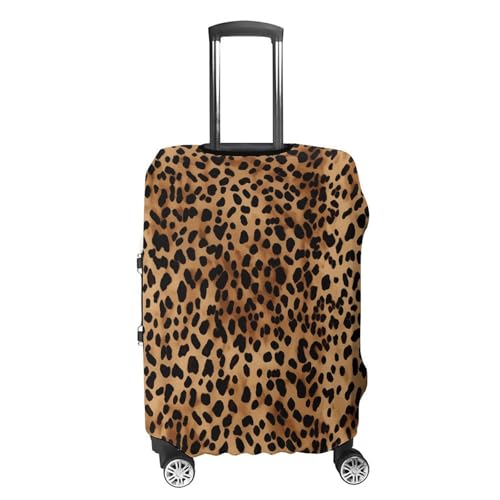 Leopard Patterned Wallpaper Printed Luggage Cover Protector, Fits 18-32 Inch Luggage4