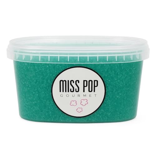 Miss Pop Gourmet - Azúcar de colores para palomitas | 500 g | 5 colores (rojo, azul, verde, amarillo y naranja) (Verde)