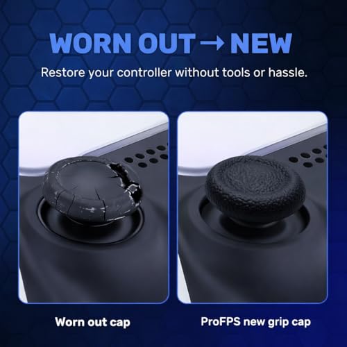 Image of 6pcs ps5 Thumb Grip Joystick Replacement Caps for PS5 Controller Thumb Grips ps5 Joystick Thumb Grip Replacement Cap Repair Accessories Compatible with PS5 & PS4 Controllers Enhanced Grip