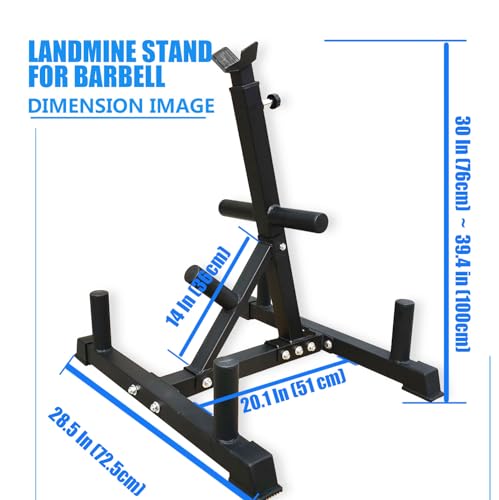 Image of Viking Press Landmine Handle for 2-Inch Barbell, Hack Squat T-Bar Row Attachment Strength Training Accessories, Shoulder Press Landmine Attachment Equipment