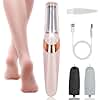 PUGTOW Electric Foot File, Electric Callus Removers for Feet, Rechargeable Waterproof Foot Hard Skin Remover with 2 Rollers, 2-Speed Pedicure Tools for Remove Dry Cracked Heels, Calluses and Dead Skin
