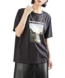 [ニッセン] Tシャツ・カットソー レディース 【接触冷感・吸水速乾】 ひんやり素材フォトプリント半袖Tシャツ ［Soiunique］ ブラウン L