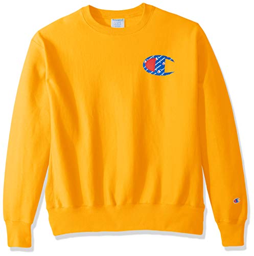 Champion Men's Reverse Weave Sweatshirt, C Gold, Large