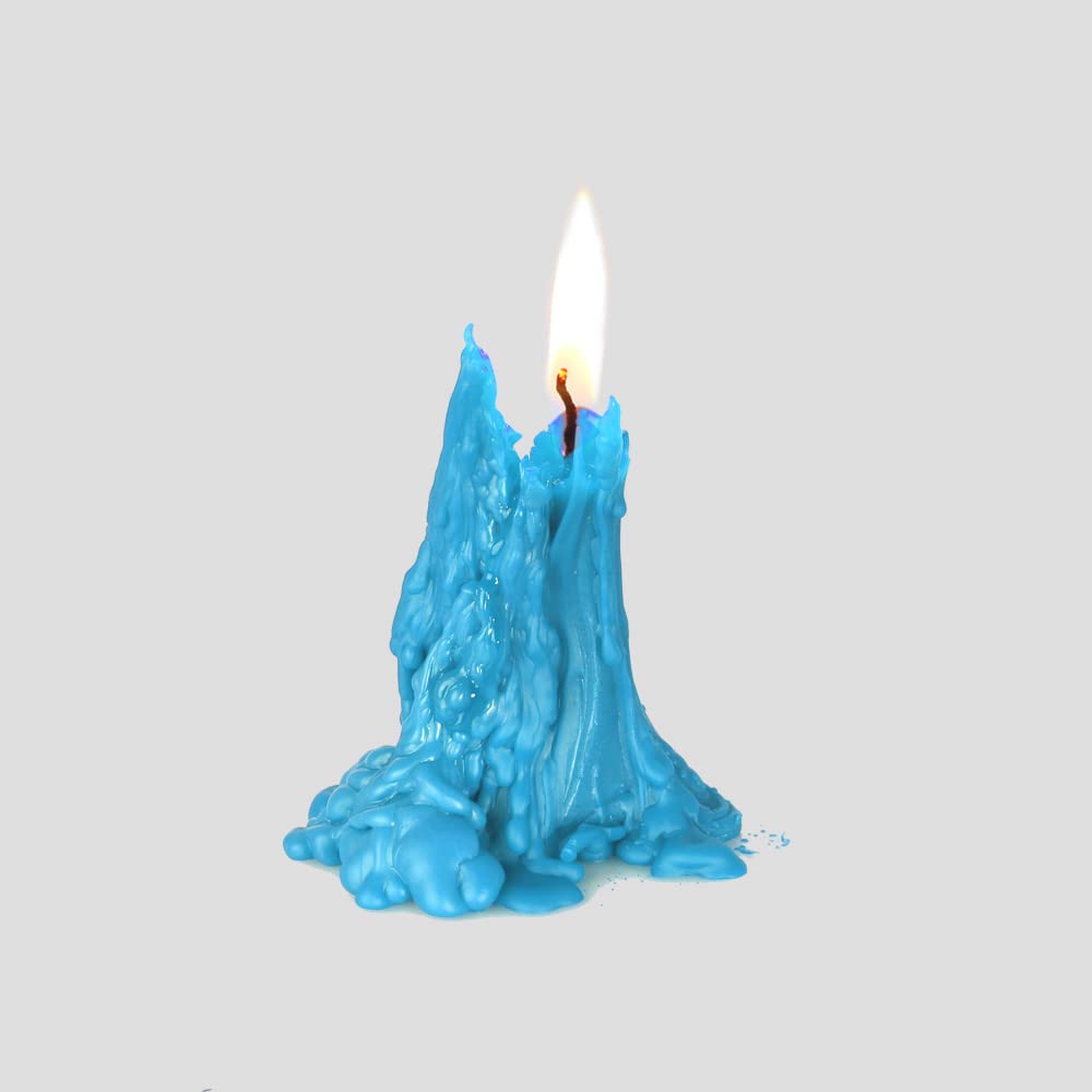 NKlaus - 3x cera d'api Stella dell'amore candela azzurra candela rituale fatta a mano candele a goccia 13670