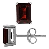 2.66ct. Natural Garnet 925 Sterling Silver Stud Earrings