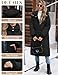 Vancavoo Wintermäntel Damen Lang Daunenmantel Winter Winterjacke Warm Steppmantel Jacke Mantel Daunenjacke Steppjacke mit Kapuze,Schwarz,XXL