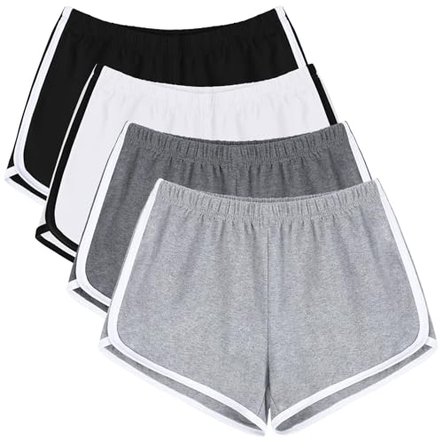 Short de yoga en coton stretch style dauphin avec ceinture élastique confortable